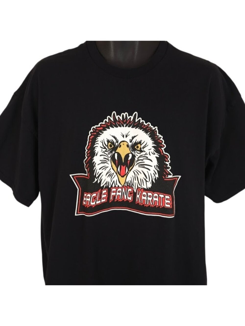 Eagle Fang Karate T Shirt Mens Size 2XL Black Cobra Kai Bite Like An Eagle